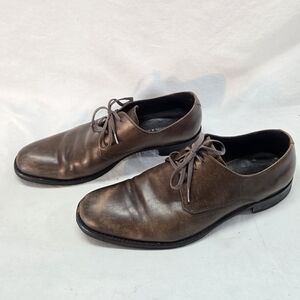 John Varvatos Men's Size 10M Brown Dress Oxford Shoe 3-Eye Lace-Up